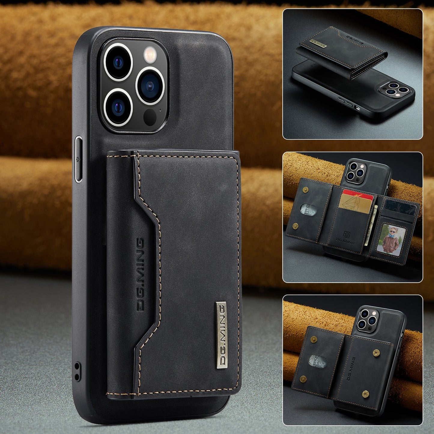 2-in-1 Detachable Leather Wallet Case for iPhone