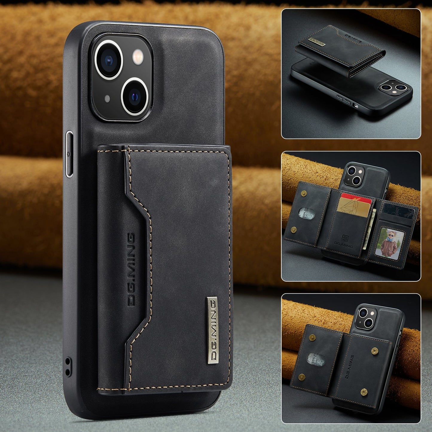 2-in-1 Detachable Leather Wallet Case for iPhone