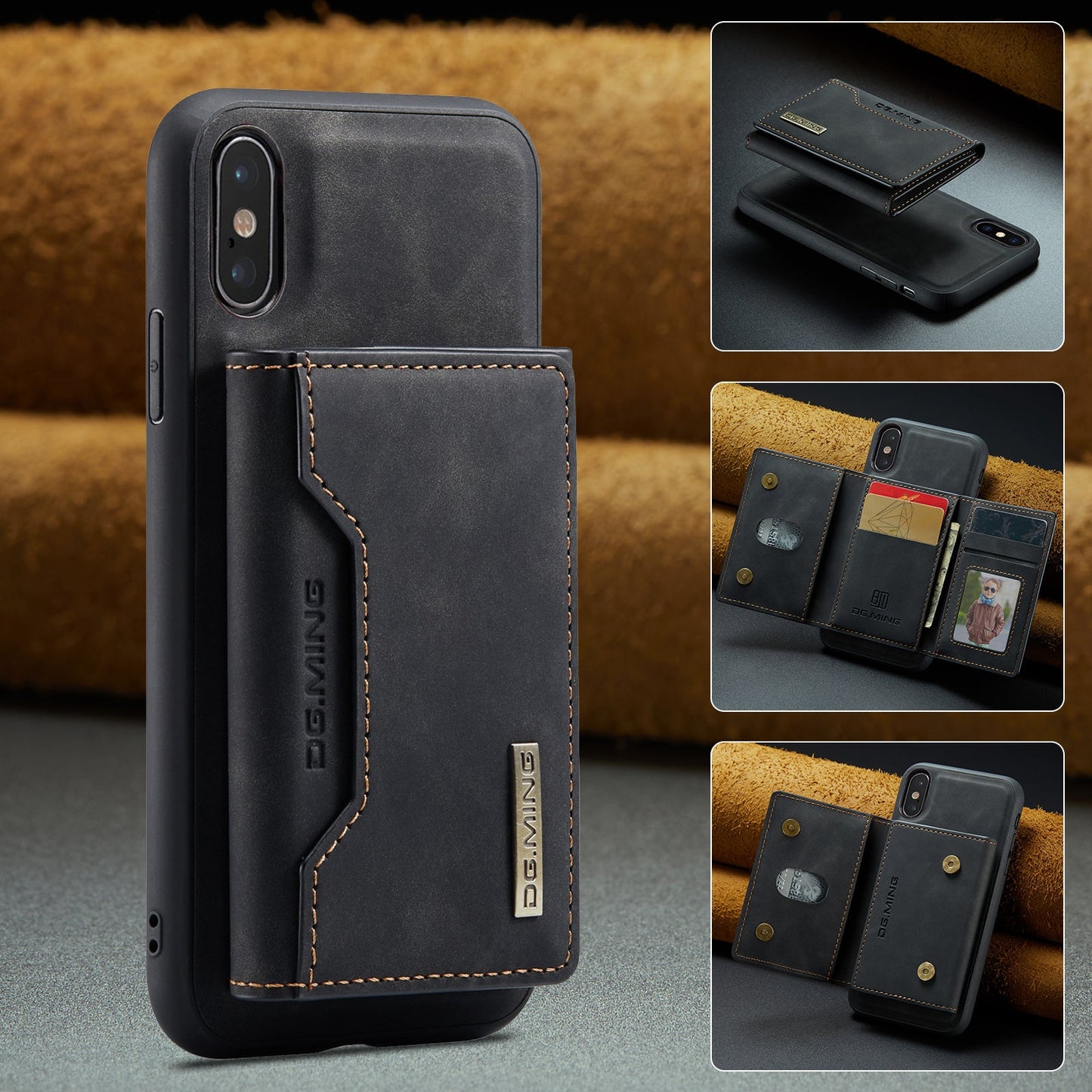 2-in-1 Detachable Leather Wallet Case for iPhone