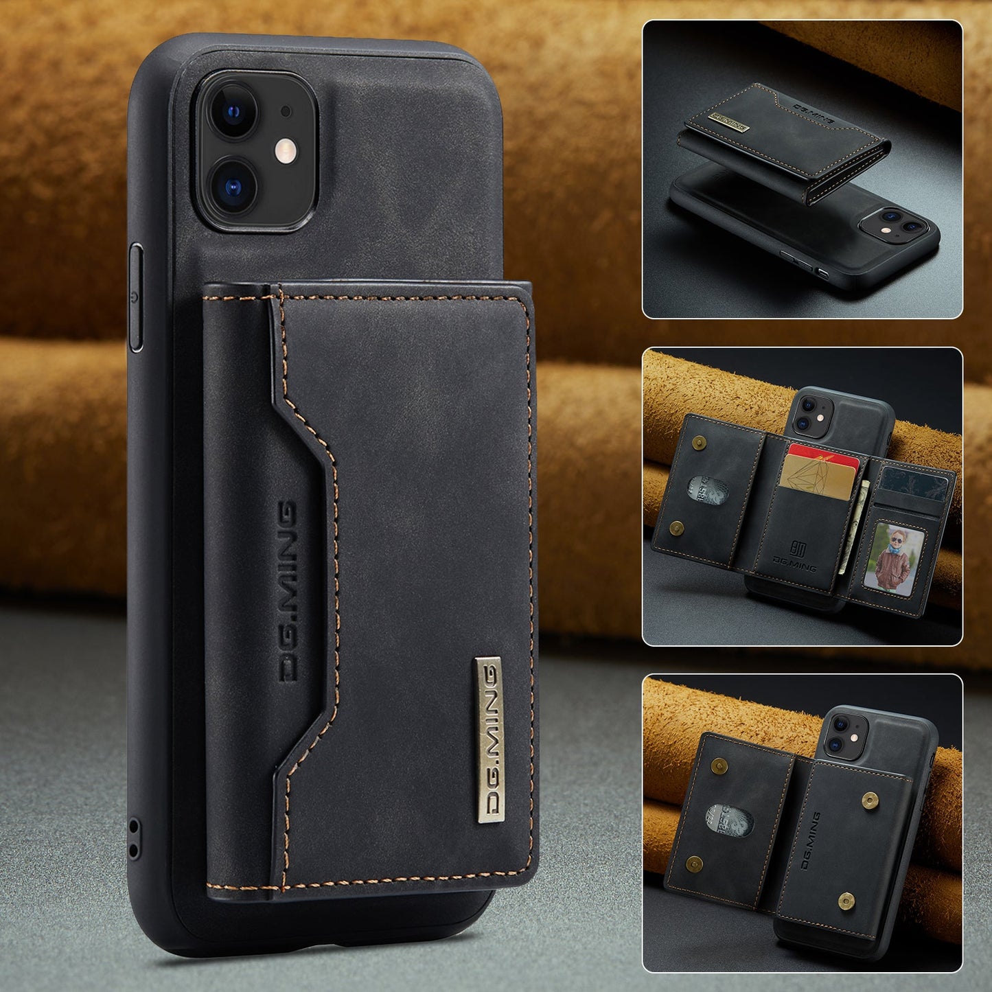 2-in-1 Detachable Leather Wallet Case for iPhone