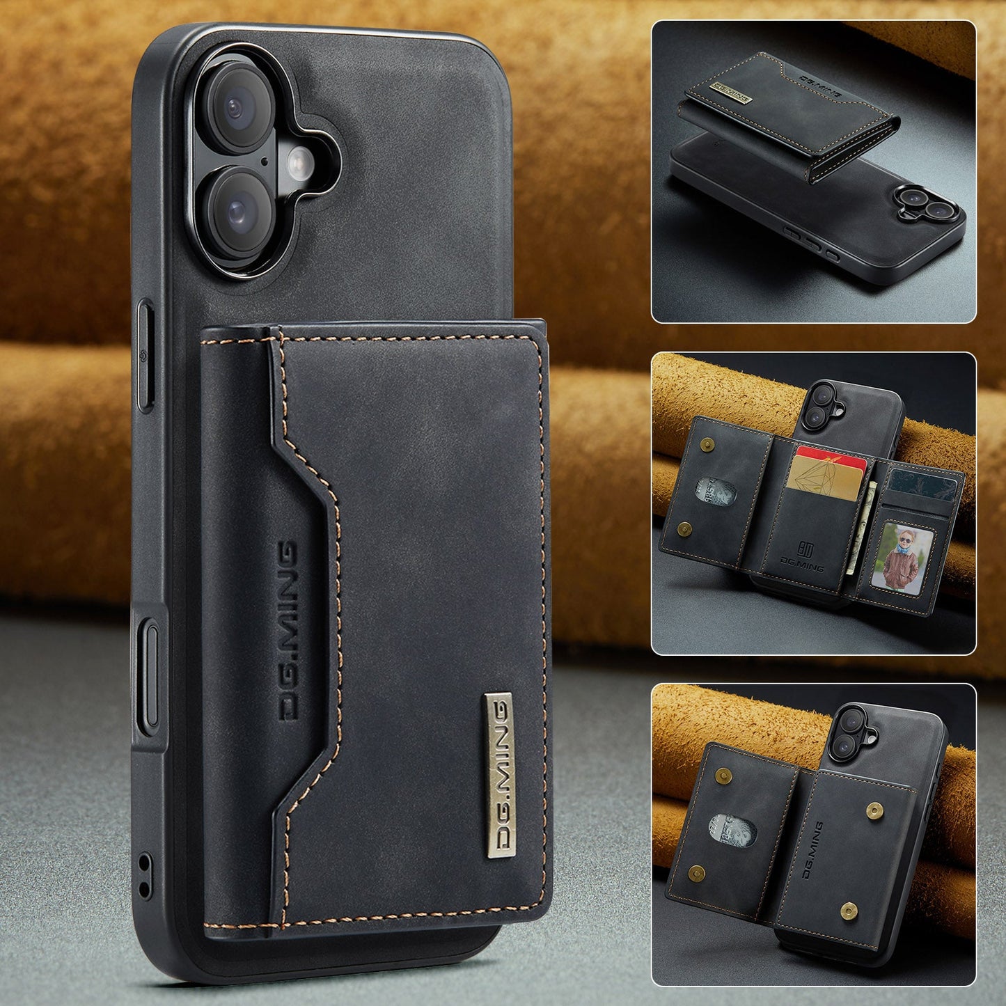2-in-1 Detachable Leather Wallet Case for iPhone