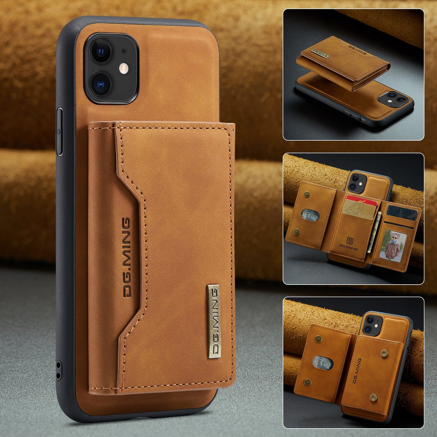 2-in-1 Detachable Leather Wallet Case for iPhone