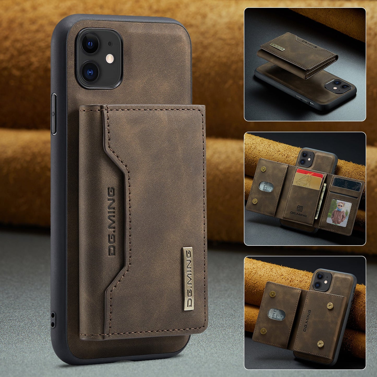 2-in-1 Detachable Leather Wallet Case for iPhone