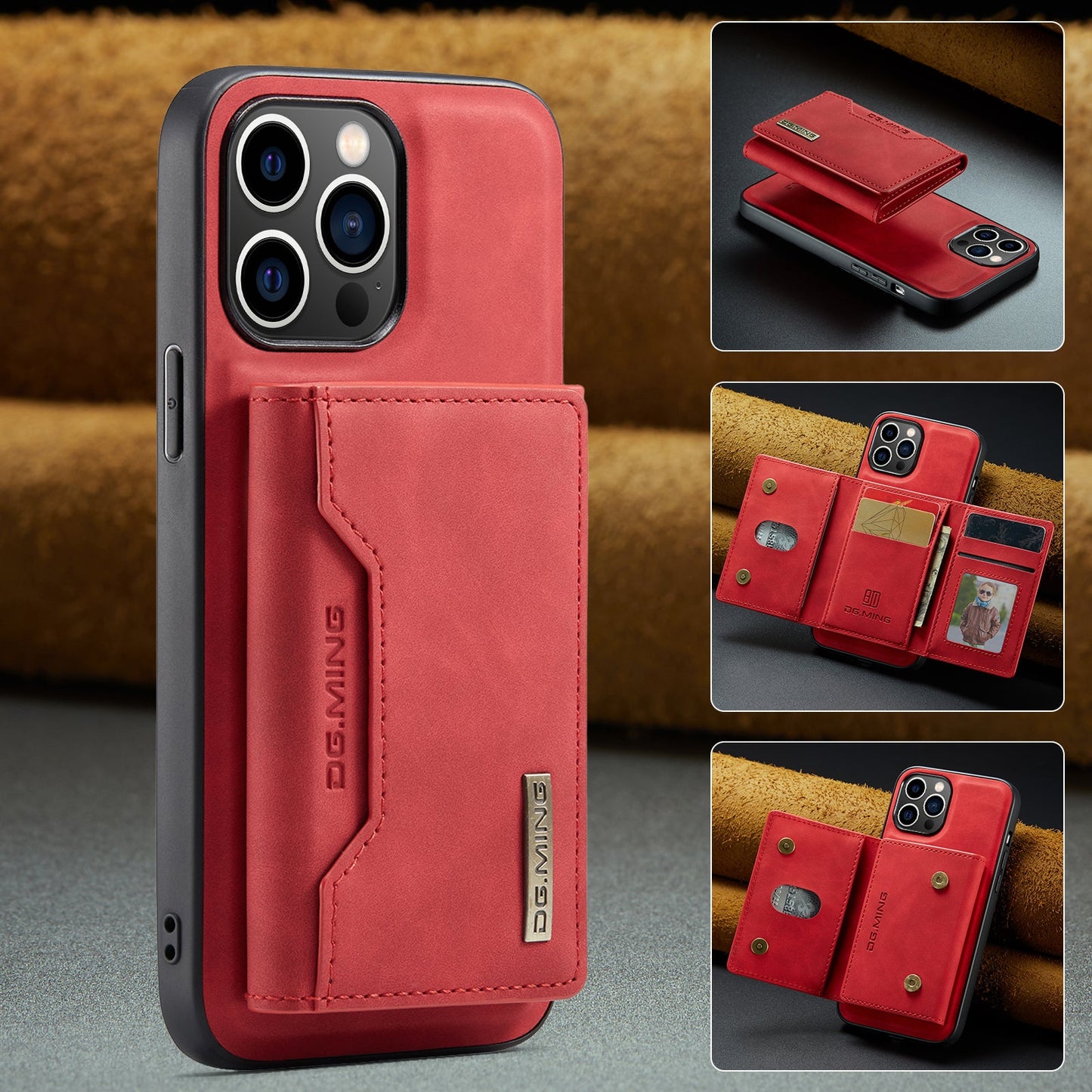 2-in-1 Detachable Leather Wallet Case for iPhone