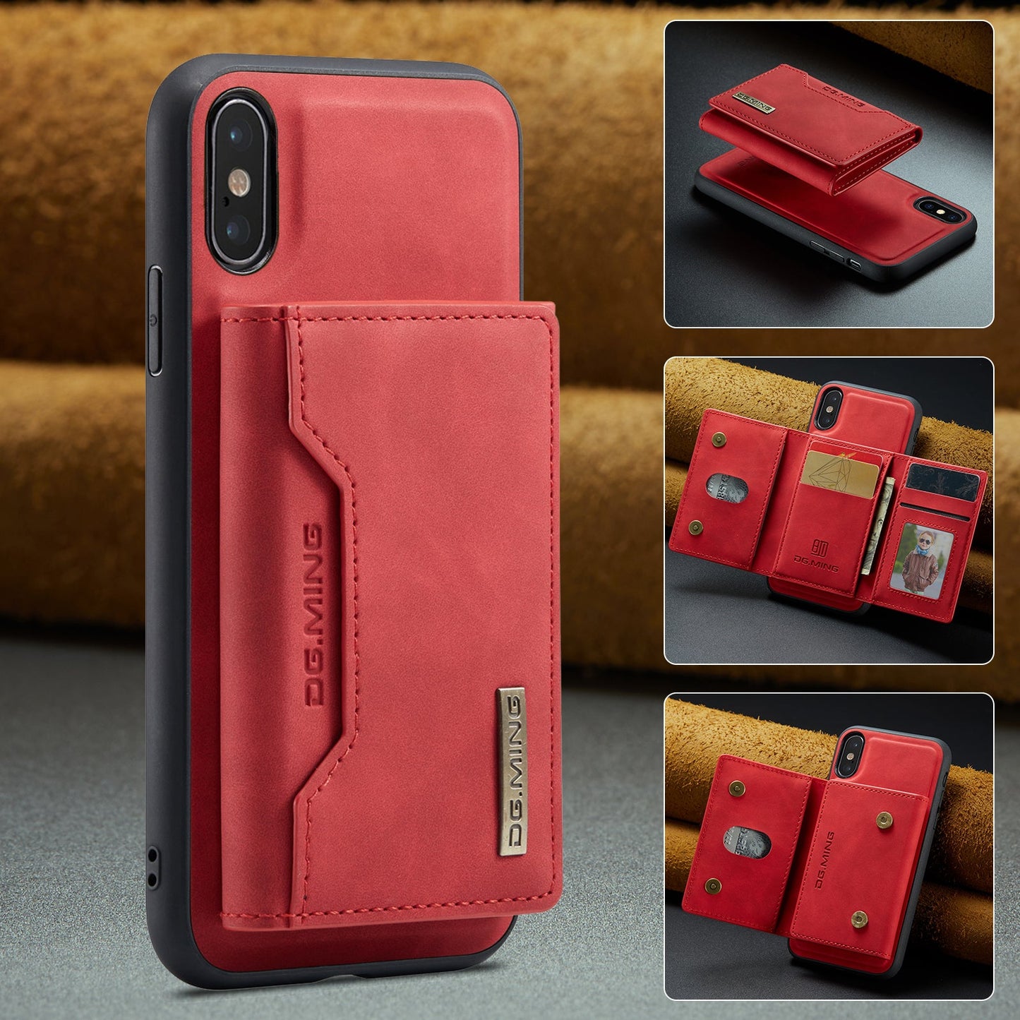 2-in-1 Detachable Leather Wallet Case for iPhone