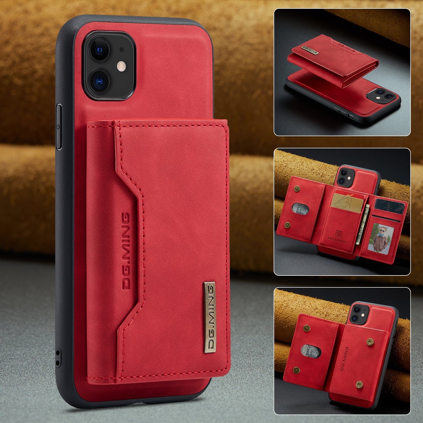 2-in-1 Detachable Leather Wallet Case for iPhone