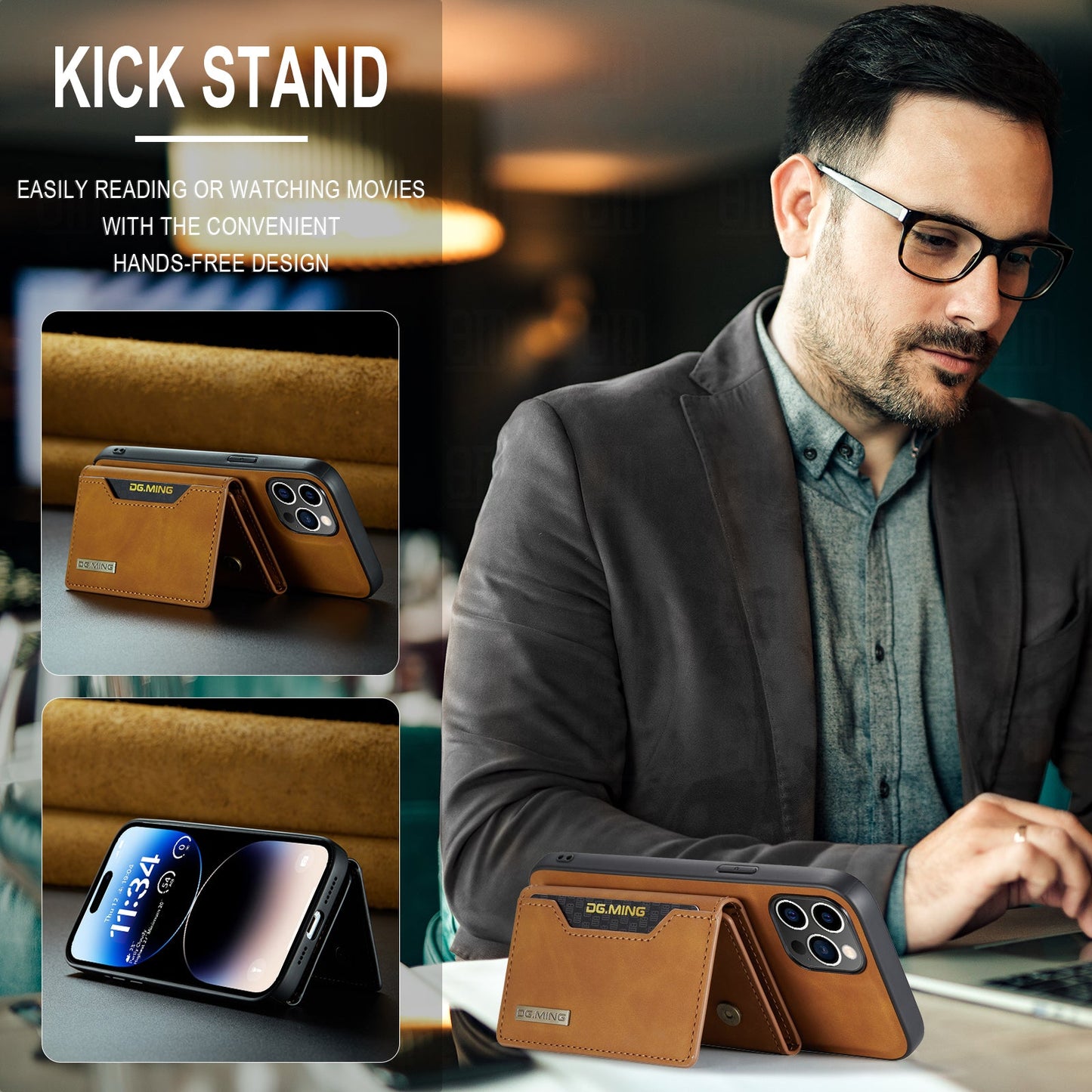 2-in-1 Detachable Leather Wallet Case for iPhone