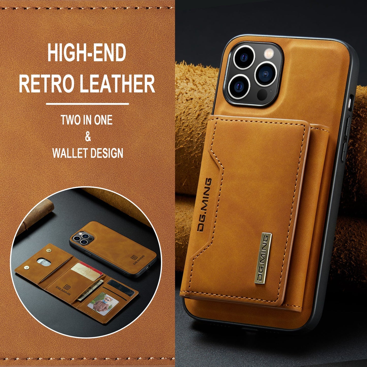 2-in-1 Detachable Leather Wallet Case for iPhone