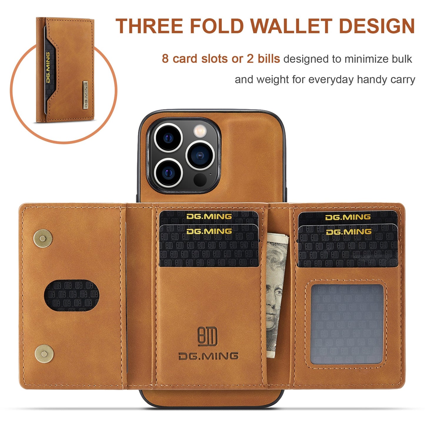 2-in-1 Detachable Leather Wallet Case for iPhone