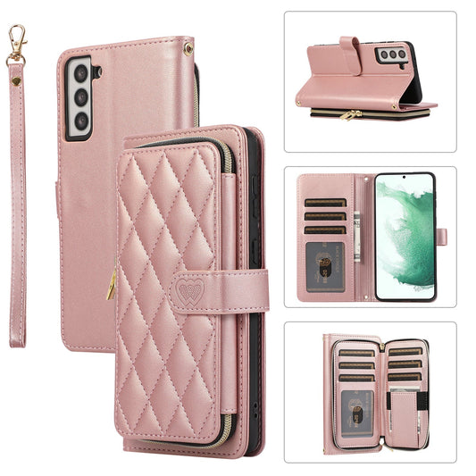 Elegant Quilted Wallet Case with RFID Blocking for Samsung Galaxy S21 FE
